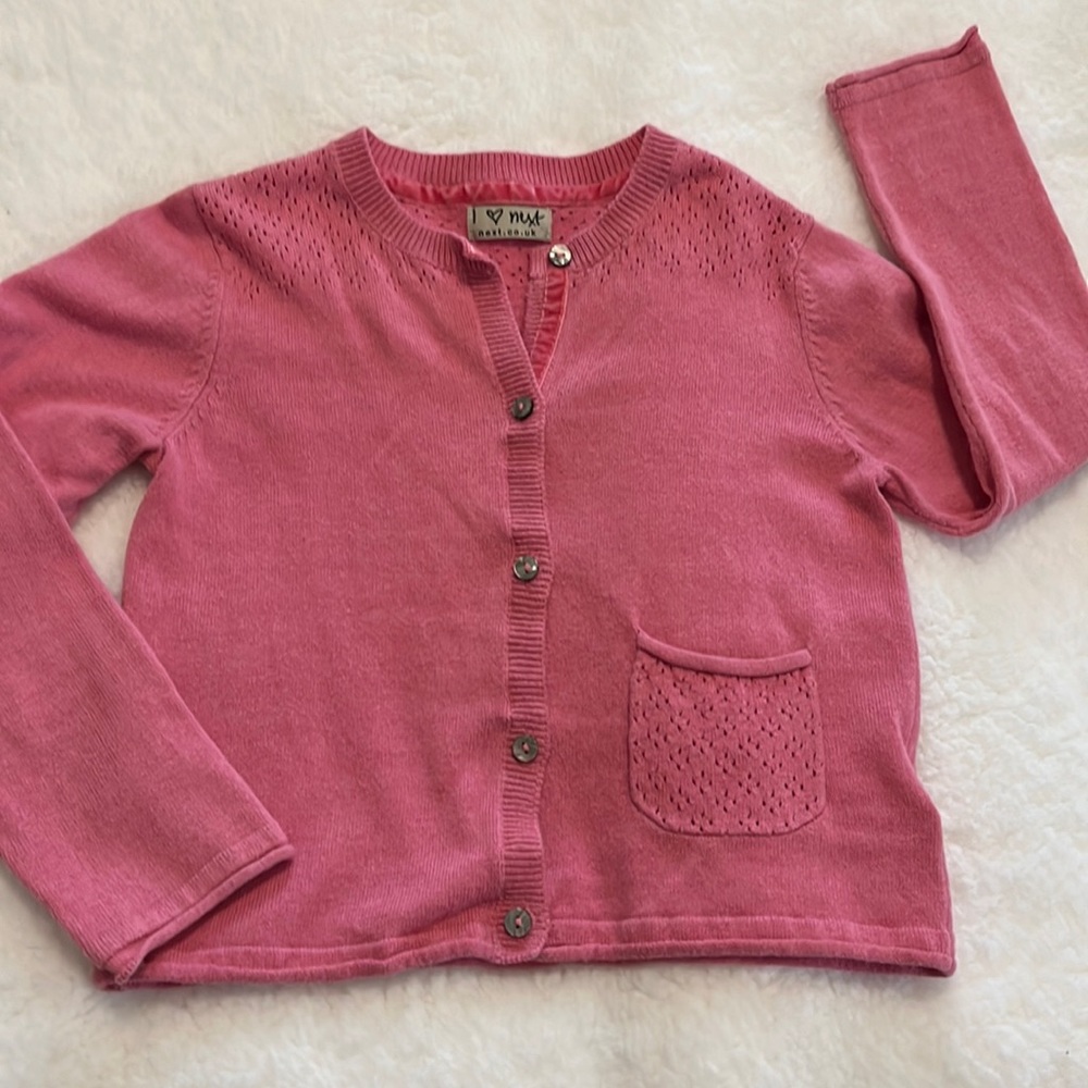 Little girls raspberry sweater